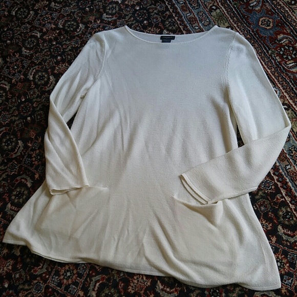 ♦ 3 for $15 Ann Taylor Cream Tunic Top - Picture 2 of 8